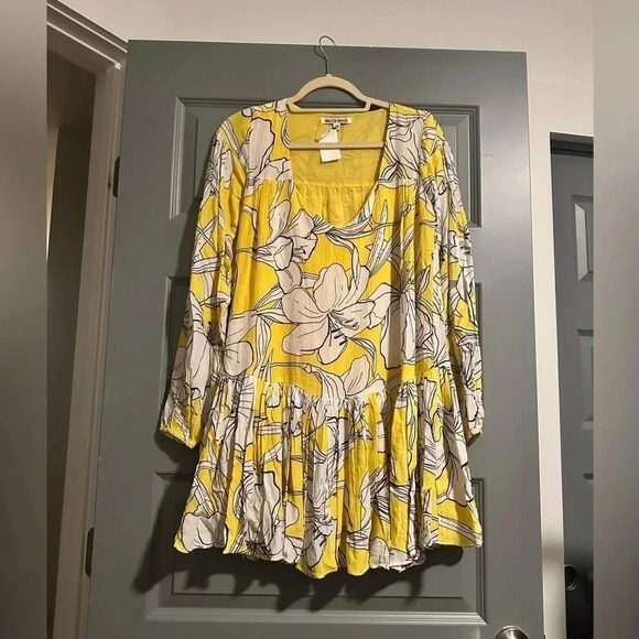 Walter Baker Womens Lilith Dress, Yellow NWT size XS - Picture 3 of 7